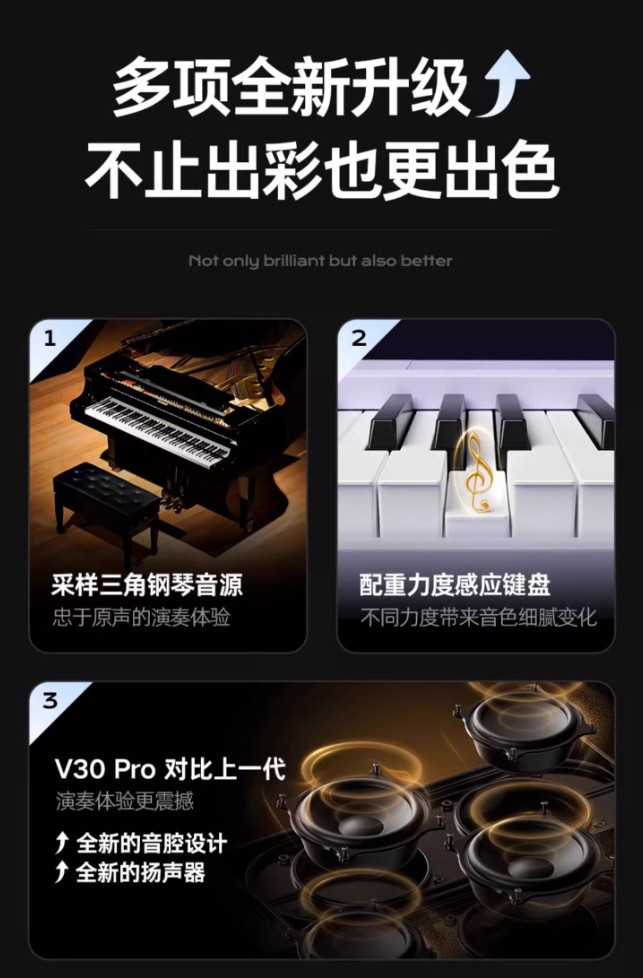 讓專業(yè)更輕盈，讓啟蒙更智能——特倫斯便攜鋼琴V30Pro